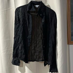 Button up sequin top